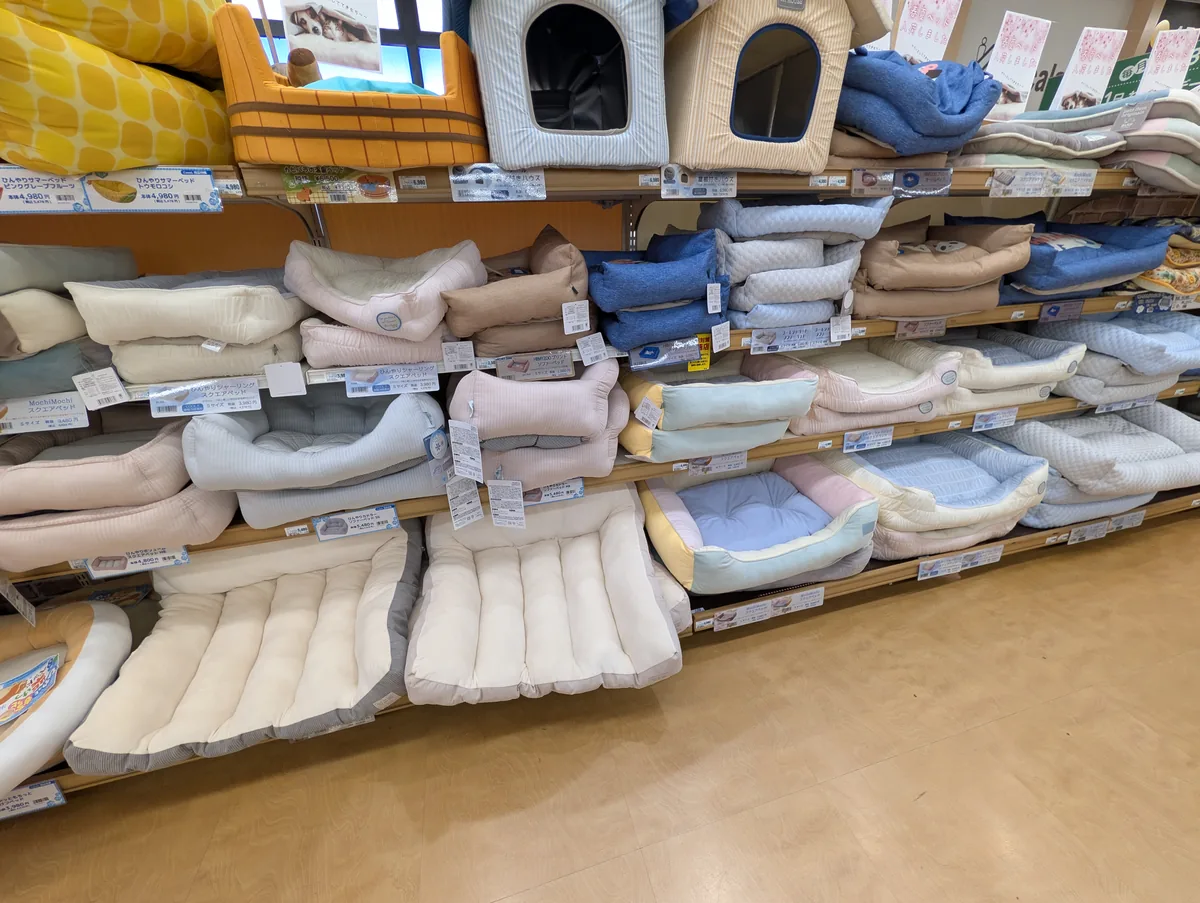 冬用ベッドを選ぶためのペットベッド売り場